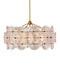 Currey and Company - 9000-1459 - Six Light Chandelier - Whirlwind - Pale Pink / Brass