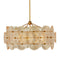 Currey and Company - 9000-1460 - Six Light Chandelier - Whirlwind - Pale Yellow / Brass