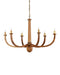 Currey and Company - 9000-1463 - Six Light Chandelier - Woodcroft - Natural / Antique Brass