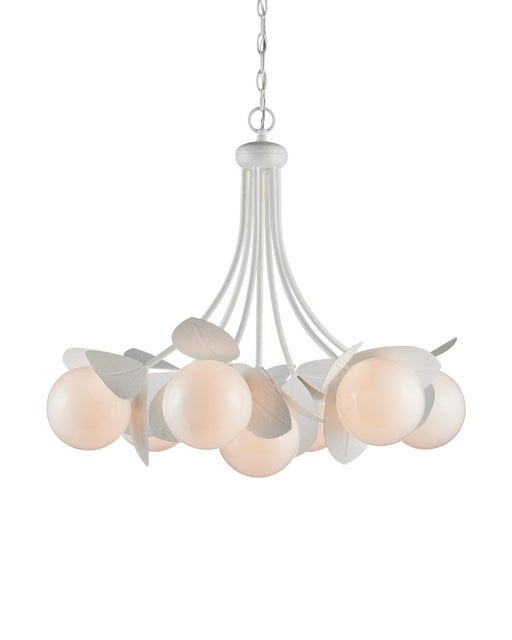 Currey and Company - 9000-1465 - Seven Light Chandelier - Effloresce - Gesso White / White