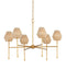 Currey and Company - 9000-1471 - LED Chandelier - Francie - Antique Gold Leaf / Natural