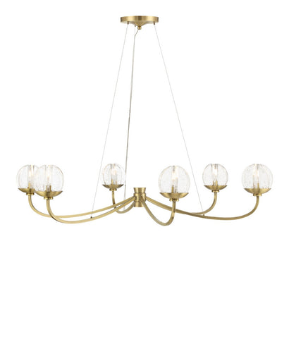 Wexler LED Chandelier Polished Antique Brass / Clear