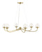 Currey and Company - 9000-1472 - LED Chandelier - Wexler - Polished Antique Brass / Clear