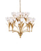 Currey and Company - 9000-1475 - LED Chandelier - Glazen - Polished Antique Brass / White