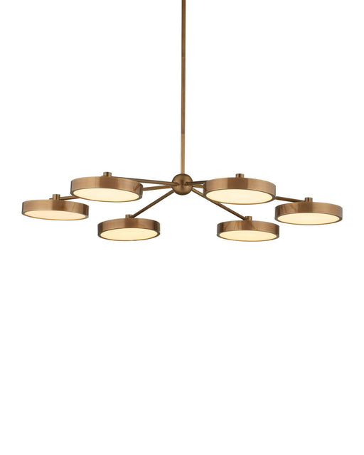 Currey and Company - 9000-1476 - LED Chandelier - Merrick - Polished Antique Brass / White
