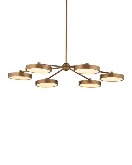 Currey and Company - 9000-1476 - LED Chandelier - Merrick - Polished Antique Brass / White