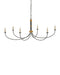 Currey and Company - 9000-1481 - Six Light Chandelier - Lawton - Satin Black / Contemporary Gold Leaf