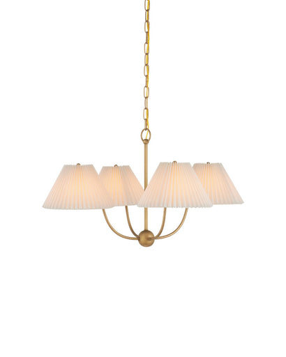 Cedric Four Light Chandelier Brass