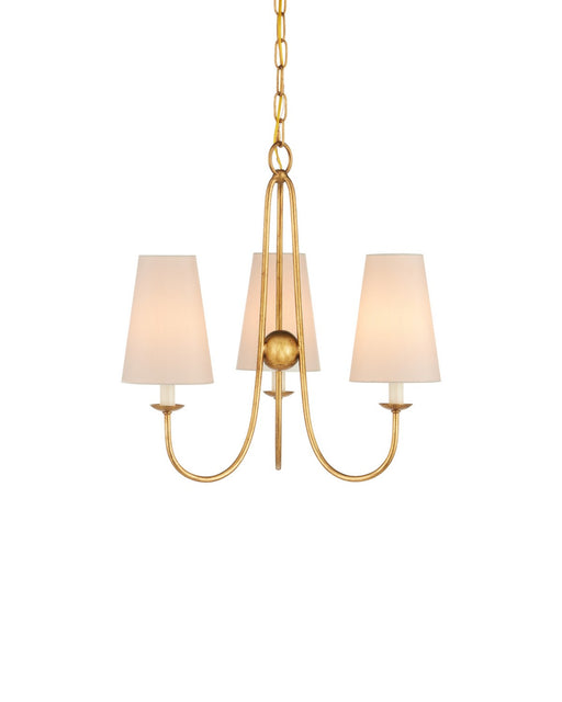 Currey and Company - 9000-1483 - Three Light Chandelier - Brayden - Antique Gold Leaf