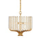 Currey and Company - 9000-1484 - Three Light Chandelier - Faraday - Brushed Brass / Clear