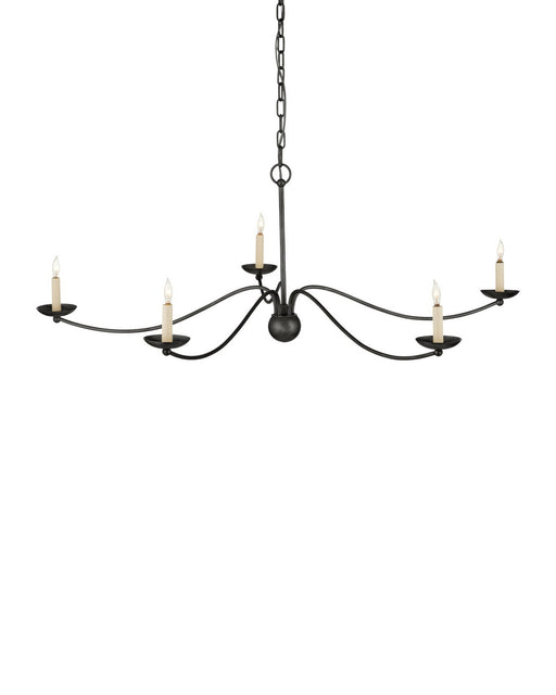 Currey and Company - 9000-1485 - Five Light Chandelier - Franz - Black