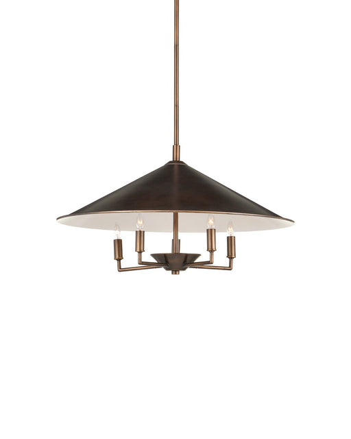 Currey and Company - 9000-1489 - Five Light Chandelier - Barnaba - Brushed Brown / Off-White