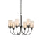 Currey and Company - 9000-1492 - Six Light Chandelier - Macklin - Oil Rubbed Bronze / White