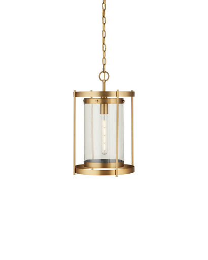 Pippin One Light Pendant Antique Brass / Clear