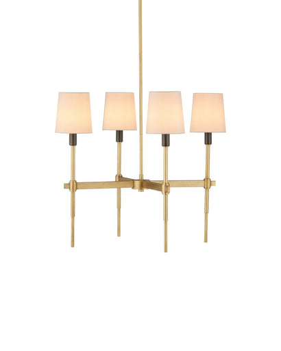 Grigsby Four Light Chandelier Antique Brass / Bronze