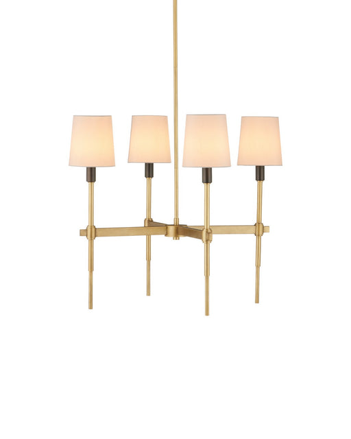 Currey and Company - 9000-1494 - Four Light Chandelier - Grigsby - Antique Brass / Bronze