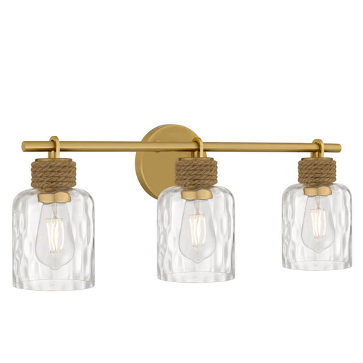 Baltic Three Light Vanity Brushed Gold