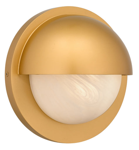 Harlowe LED Outdoor Wall Lantern Nouveau Painted Weathered Brass