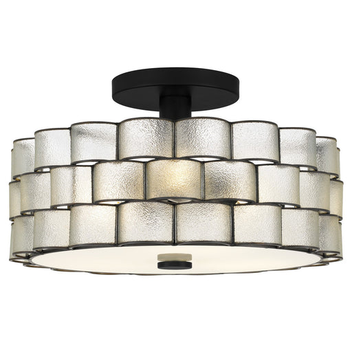Rory Three Light Semi-Flush Mount Matte Black