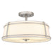 Quoizel - SLN1716BN - Three Light Semi-Flush Mount - Sloane - Brushed Nickel