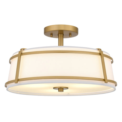 Sloane Three Light Semi-Flush Mount Brushed Gold