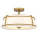 Quoizel - SLN1716BRG - Three Light Semi-Flush Mount - Sloane - Brushed Gold