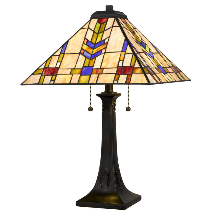 Quoizel - TF6821VA - Two Light Table Lamp - Draxen - Valiant Bronze