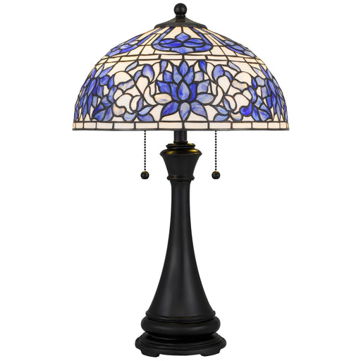 Wisteria Bloom Two Light Table Lamp Matte Black