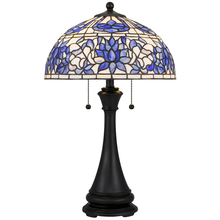Quoizel - TFNR6325MBK - Two Light Table Lamp - Wisteria Bloom - Matte Black
