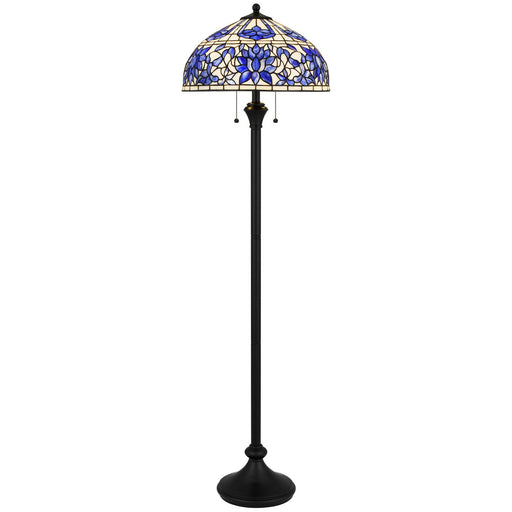 Wisteria Bloom Two Light Floor Lamp Matte Black