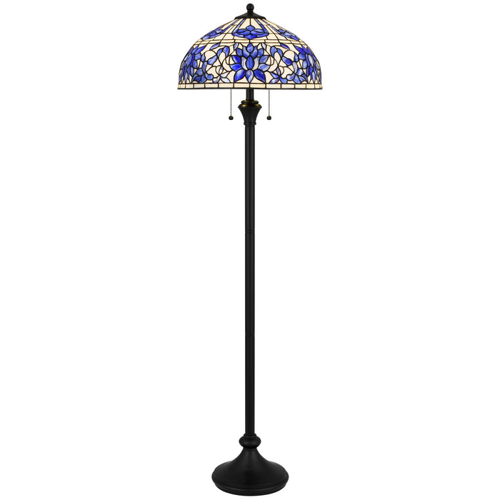 Quoizel - TFNR9362MBK - Two Light Floor Lamp - Wisteria Bloom - Matte Black