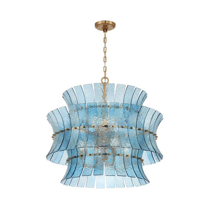 Crystorama - ABI-2005-AG-BL - Eight Light Chandelier - Abigail - Aged Brass