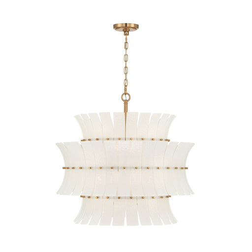 Abigail Eight Light Chandelier Aged Brass
