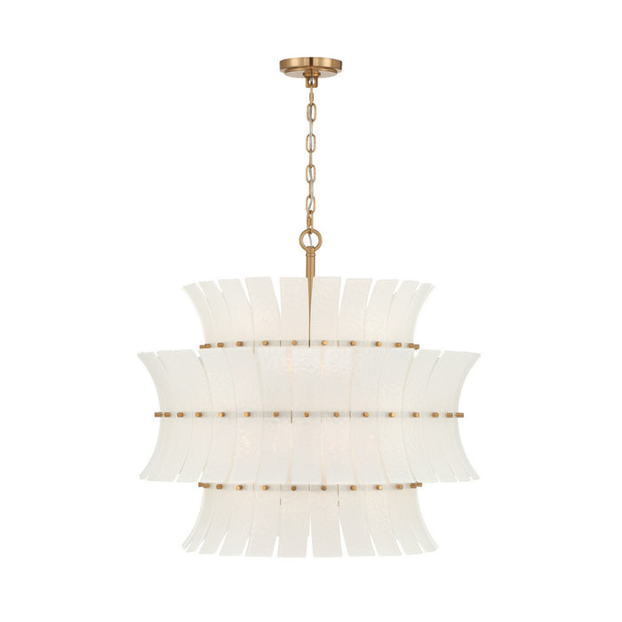 Crystorama - ABI-2005-AG-WH - Eight Light Chandelier - Abigail - Aged Brass