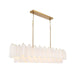 Crystorama - ADD-337-AG-WH - 16 Light Linear Chandelier - Addis - Aged Brass