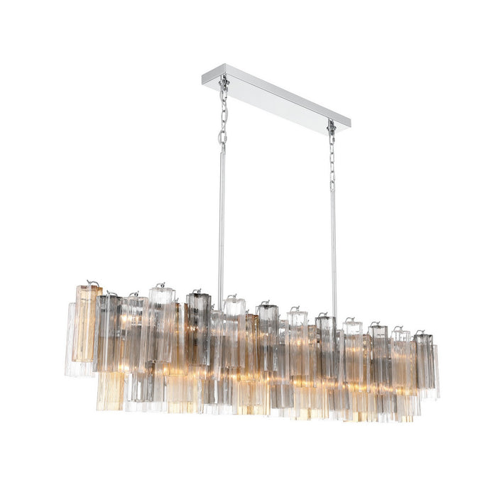 Crystorama - ADD-337-CH-AU - 16 Light Linear Chandelier - Addis - Polished Chrome