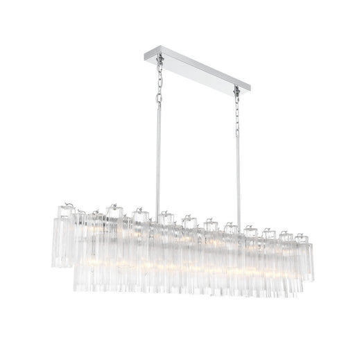 Addis 16 Light Linear Chandelier Polished Chrome