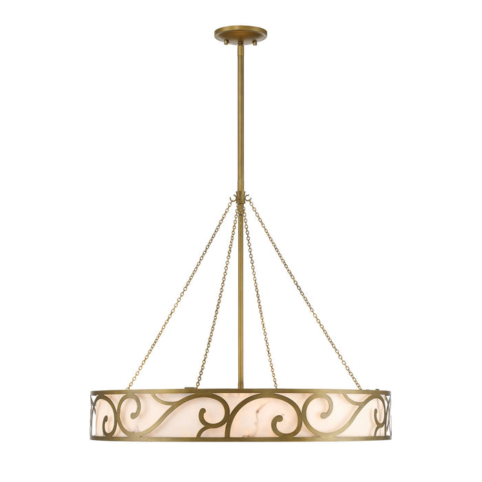 Savoy House - 1-1269-8-339 - Eight Light Chandelier - Halstead - Antique Patina