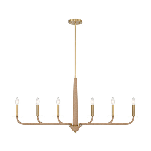 Savoy House - 1-1827-6-320 - Six Light Chandelier - Cannon - Warm Brass and Rope