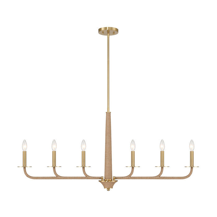 Savoy House - 1-1827-6-320 - Six Light Chandelier - Cannon - Warm Brass and Rope