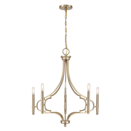 Savoy House - 1-5999-5-127 - Five Light Chandelier - Woodlawn - Noble Brass