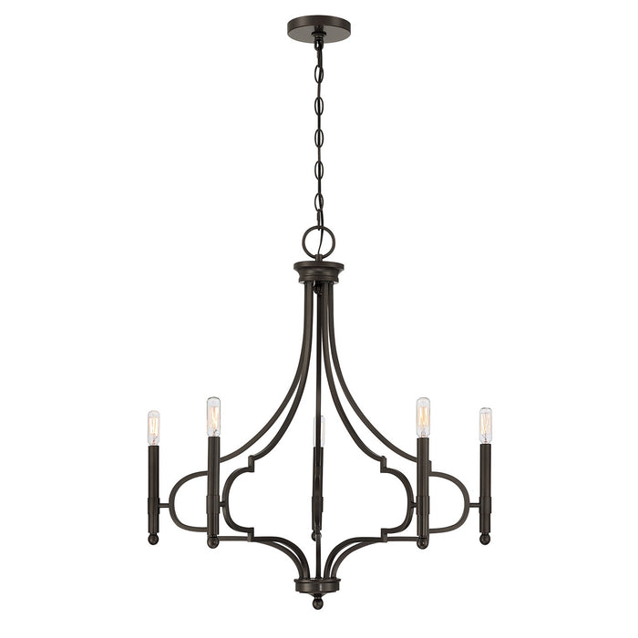 Savoy House - 1-5999-5-15 - Five Light Chandelier - Woodlawn - Mediterranean Bronze