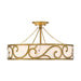 Savoy House - 6-1268-6-339 - Six Light Semi-Flush Mount - Halstead - Antique Patina