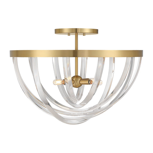 Savoy House - 6-1777-4-322 - Four Light Semi-Flush Mount - Jennings - Warm Brass