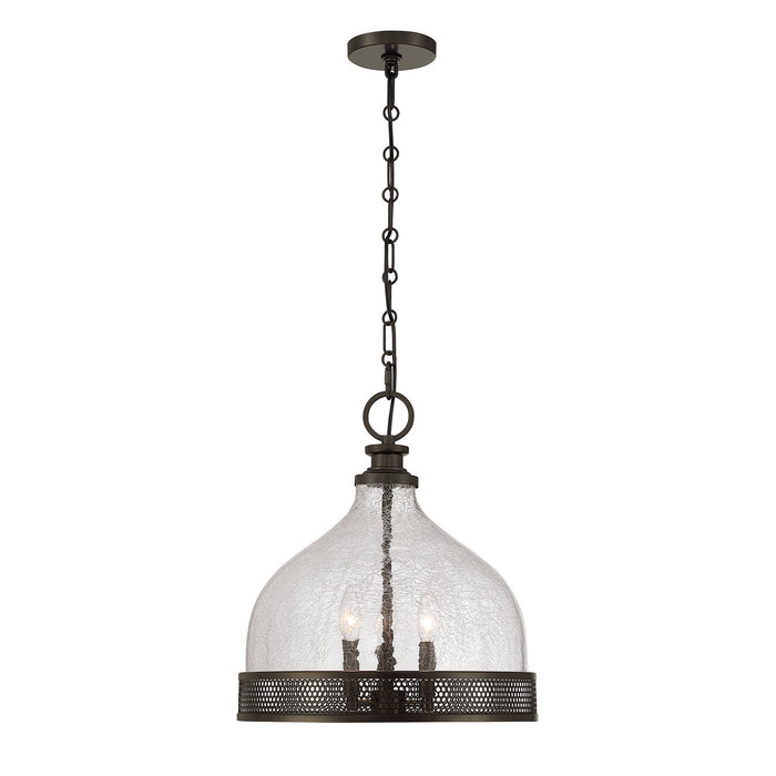 Savoy House - 7-3699-3-15 - Three Light Pendant - Stern - Mediterranean Bronze