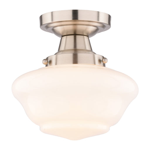 Vaxcel - C0351 - One Light Semi-Flush Mount - Eastgate - Satin Nickel