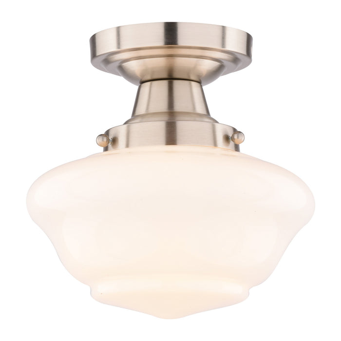 Vaxcel - C0351 - One Light Semi-Flush Mount - Eastgate - Satin Nickel