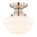 Vaxcel - C0351 - One Light Semi-Flush Mount - Eastgate - Satin Nickel