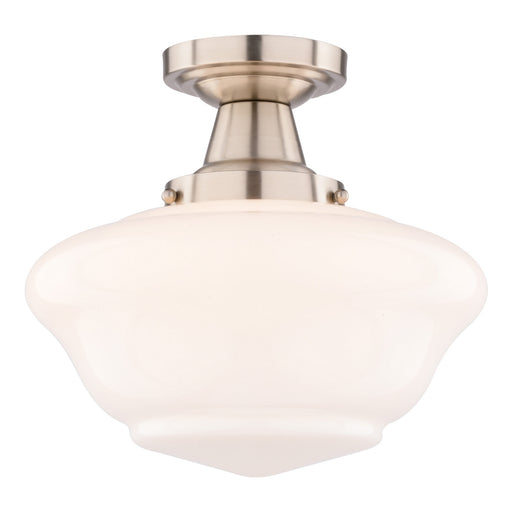Vaxcel - C0352 - One Light Semi-Flush Mount - Eastgate - Satin Nickel