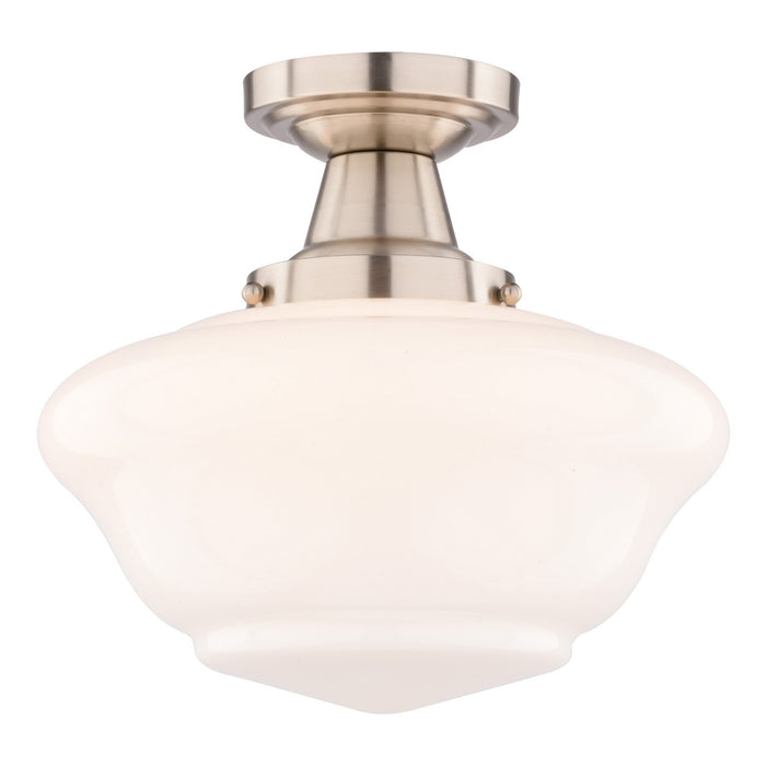 Vaxcel - C0352 - One Light Semi-Flush Mount - Eastgate - Satin Nickel
